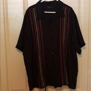 Mens Short Sleeve 2XL XXL Casual Button Down Shirt